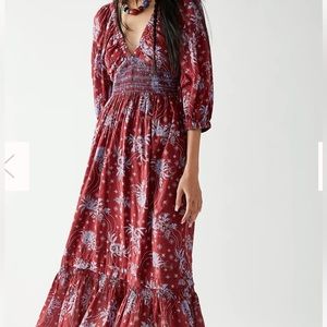 Golden Hour Maxi Dress (Wine Combo)